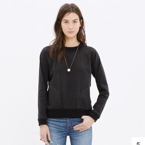 Madewell crew neck denim sweater